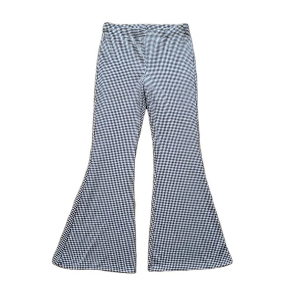 wild fable Pants - Wild Fable Pants Womens M Gray Houndstooth Flare Leg Bootcut Stretch Pull On